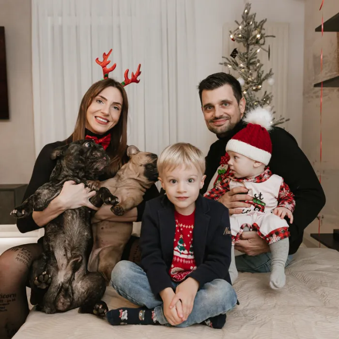 Božićno obiteljsko fotografiranje u Zagrebu