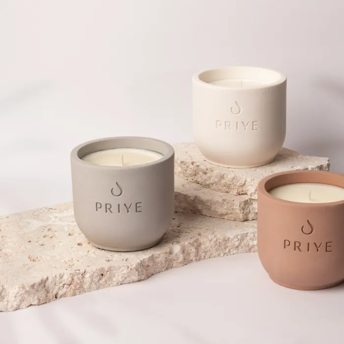 Product i lifestyle fotografija svijeća za zagrebački brend Priye